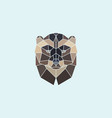 geometric head wolverine vector image
