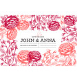 roses flowers design template hand drawn vector image