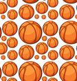 seamless background with basketball vector image