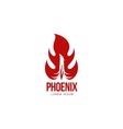 stylized graphic phoenix bird resurrecting vector image