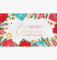 christmas template background vector image