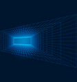 perspective grid indoor room structure vector image vector image