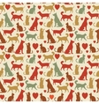 seamless pattern with cats and dogs vector image