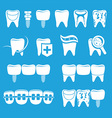 set of dentist icons vector image