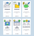 web site linear art onboarding screens vector image