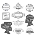 barber shop labels and logos vector image vector image