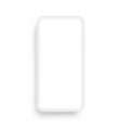 clay mobile phone mockup isolated front view vector image vector image