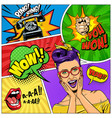 comic colorful composition vector image vector image