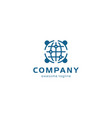 globe and people concept vector image