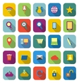 internet color icons with long shadow vector image vector image