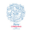 merry christmas card vector image