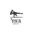 modern yoga silhouette logo vector image vector image
