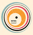 retro background design with circular lines vector image