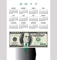 2017 whimsical money calendar vector image vector image