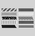 adhesive tape with black and white patterns vector image