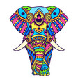 boho elephant pattern floral vector image vector image