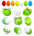 set of easter eggs vector image vector image