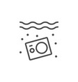 underwater action camera line icon vector image
