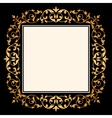 black background with gold vintage ornament vector image
