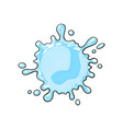cartoon water drop splash isolated vector image
