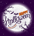 halloween card with lettering vector image
