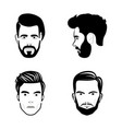 portrait sketch icons vector image