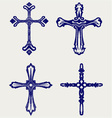 religious cross design collection vector image vector image
