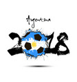 abstract number 2018 and soccer ball blot vector image