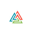 circle triangle color logo vector image