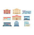 modern exteriors of city buildings set vector image vector image