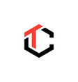 tc letter logo design and icon images vector image