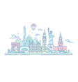 countries - line travel vector image