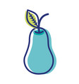 delicious pear fruit icon vector image