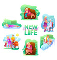 maternity flat set vector image