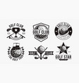 set of vintage badge emblem golf club vector image