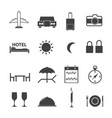 travel icon set vector image
