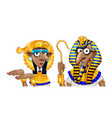 cartoon pharaoh and cleopatra vector image