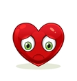 emoticon with big sad heart vector image vector image