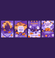 halloween papercut poster posters vector image