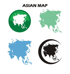 Asian map Royalty Free Vector Image - VectorStock