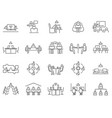 large collection co-working or teamwork icons vector image