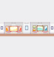 modern art gallery museum interior creative vector image
