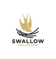 modern swallows nest logo vector image