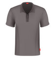 polo t-shirt mockup realistic dark cotton apparel vector image vector image