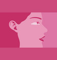 portrait of beautiful young woman in love vector image vector image
