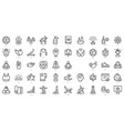 set of thin line international day yoga icons vector image