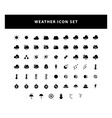 set weather icon with glyph style design vector image vector image
