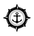 anchor navy logo design vector image vector image