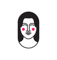beauty face women female longest hair asian smile vector image