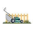 lawn mower machine icon technology equipment tool vector image